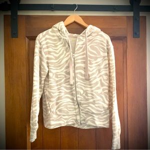 Zella abstract natural zebra print hoodie - Size L (more like medium)